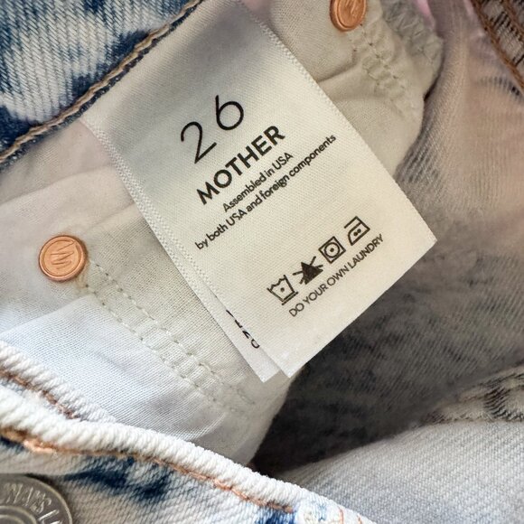 Mother Denim Pink Wash High-Waisted Rider Ankle Jeans Size 26 NWT - Picture 13 of 15